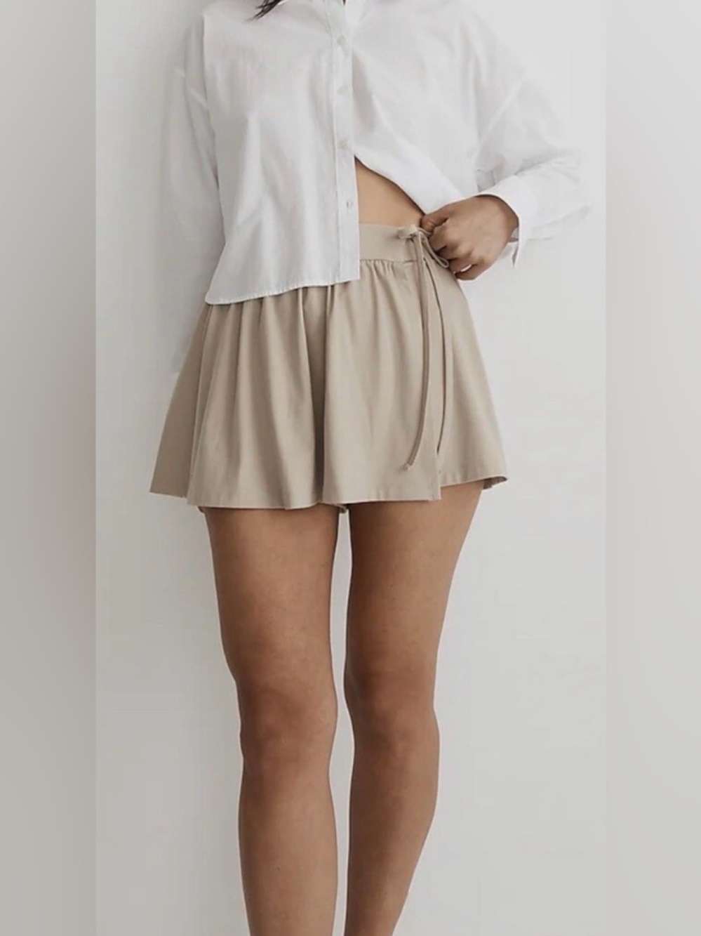 Madewell MWL Wrap Skort 
Color:Wet Sand Size XL